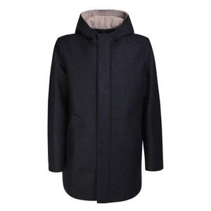 Harris Wharf London Blue Hooded Wool Coat - NWT
